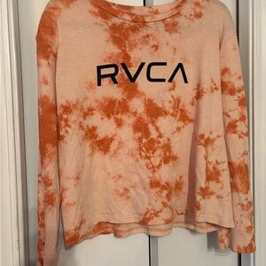 RVCA Orange Tie-Dye Top